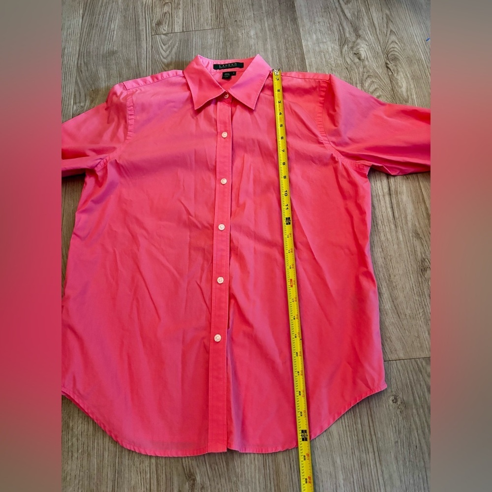 Lauren Ralph Lauren Vibrant Pink Blouse - Small - Picture 7 of 9